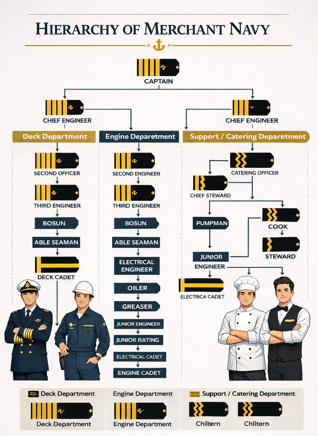 Hierarchy Merchant Navy | Officers Maritime Academy