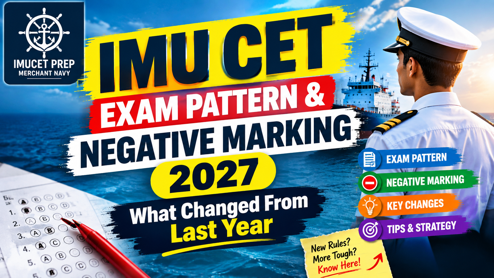 IMU CET Exam Pattern & Negative Marking 2027: What Changed From Last Year
